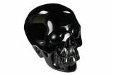 Realistic, Polished Black Obsidian Skull #151043-2